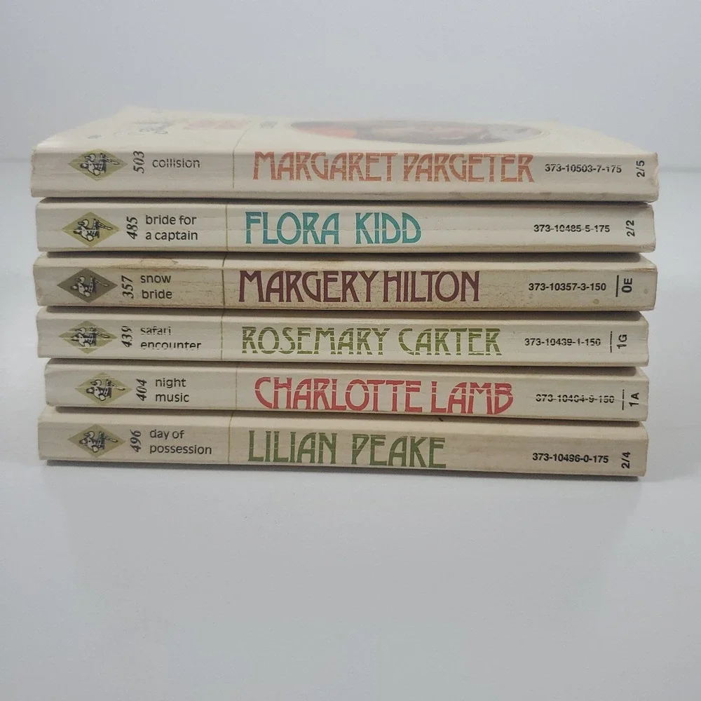 Harlequin Romances Vintage Books 1980s. Various Authors. Lot Of 6